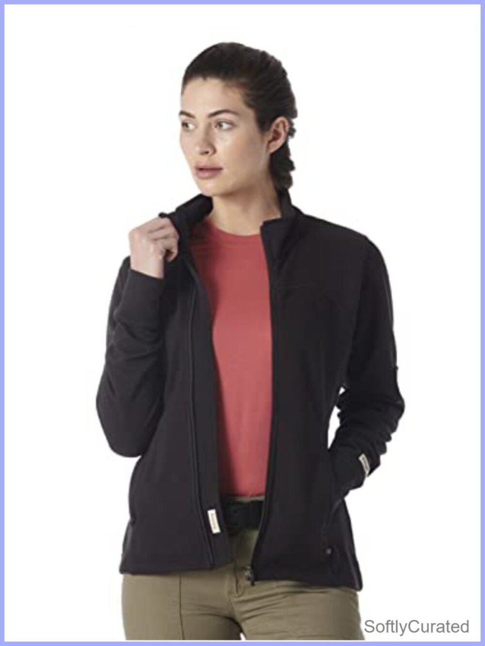Wrangler Women's Full-Zip Fleece Work Jacket Moisture-Wicking Utility